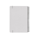 Set met aluminium pen en gelinieerd A5-notitieboek van PU kleur wit