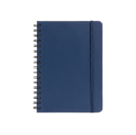 Set met aluminium pen en gelinieerd A5-notitieboek van PU kleur marineblauw gedetailleerde weergave 4