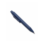 Aluminium pen met drukmechanisme en blauwe inkt kleur marineblauw gedetailleerde weergave