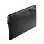 PU-laptophoes met schuimvoering en ritssluiting 15,6'' kleur zwart zesde weergave