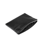 PU-laptophoes met schuimvoering en ritssluiting 15,6'' kleur zwart gedetailleerde weergave