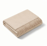 Grote deken van acryl en viscose met zachte afwerking 250 g/m² kleur bruin derde weergave