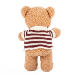 Polyester teddybeer met personaliseerbare gebreide trui kleur naturel vierde weergave