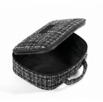 Polyester toilettas met tweed-effect en volledige opening 270 g/m² kleur zwart tweede weergave