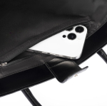 Premium tas van synthetisch leer met magneetsluiting 520 g/m² kleur zwart tweede weergave