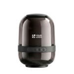 Compacte speaker met verlichting en 8 W vermogen kleur zwart met afdrukgebied