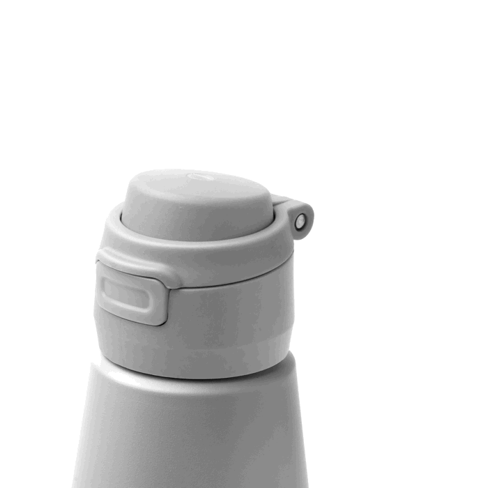 Roestvrijstalen fles met versterkte lekvrije sluiting 750 ml kleur grijs