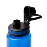 Transparante fles van gerecycled kunststof met drinktuit 750 ml kleur koningsblauw detailweergave 1