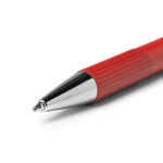 Pen van gerecycled aluminium met matte afwerking en blauwe inkt kleur rood detailweergave 1