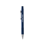 Pen van gerecycled aluminium met matte afwerking en blauwe inkt hoofdweergave