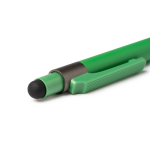 Aluminium balpen met touchpen en blauwe inkt kleur groen detailweergave 2
