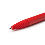 Aluminium balpen met doorschijnende details en blauwe inkt kleur rood detailweergave 1