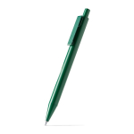 Aluminium pen met matte afwerking, jumbo vulling en blauwe inkt kleur groen eerste gebruiksweergave