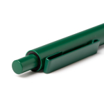 Aluminium pen met matte afwerking, jumbo vulling en blauwe inkt kleur groen detailweergave 2