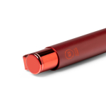 Aluminium balpen met matte metalen afwerking en blauwe inkt kleur rood detailweergave 3
