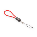 Sleutelhanger met USB-C-oplaadkabel en gegevensoverdracht kleur rood eerste gebruiksweergave