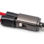 Sleutelhanger met USB-C-oplaadkabel en gegevensoverdracht kleur rood detailweergave 2
