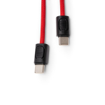 Sleutelhanger met USB-C-oplaadkabel en gegevensoverdracht kleur rood detailweergave 4