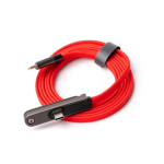 Opvouwbare USB-C-oplaadkabel met telefoonhouder 60 W kleur rood eerste gebruiksweergave