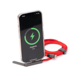 Opvouwbare USB-C-oplaadkabel met telefoonhouder 60 W kleur rood detailweergave 1
