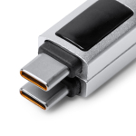 Sleutelhanger met USB-C-oplaadkabel en scherm kleur grijs detailweergave 1