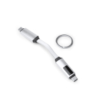 Sleutelhanger met USB-C-oplaadkabel en scherm kleur grijs detailweergave 2