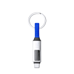 Sleutelhanger met USB-C-oplaadkabel en scherm hoofdweergave