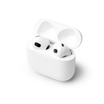 Draadloze kunststof oordopjes met handsfreefunctie en Bluetooth kleur wit detailweergave 2