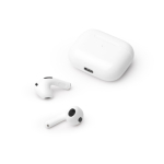Draadloze kunststof oordopjes met handsfreefunctie en Bluetooth kleur wit detailweergave 3