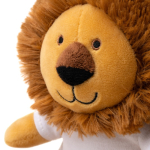 Zittende dierenknuffel met bedrukbaar wit T-shirt kleur bruin detailweergave 1