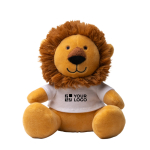 Zittende dierenknuffel met bedrukbaar wit T-shirt hoofdweergave