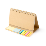 Planner van gerecycled karton met harde kaft en ringen kleur naturel eerste gebruiksweergave