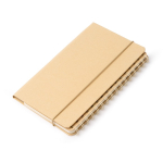 Planner van gerecycled karton met harde kaft en ringen kleur naturel detailweergave 1