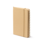 Planner van gerecycled karton met harde kaft en ringen kleur naturel detailweergave 5