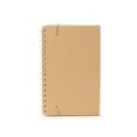 Planner van gerecycled karton met harde kaft en ringen kleur naturel