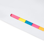 Kartonnen memoblok met gekleurde plakmemo's en minimemo's kleur wit detailweergave 1