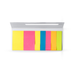 Kartonnen memoblok met gekleurde plakmemo's en minimemo's kleur wit detailweergave 2