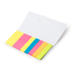 Kartonnen memoblok met gekleurde plakmemo's en minimemo's kleur wit detailweergave 3