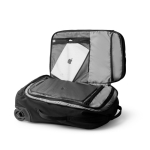 Trolley van gerecycled nylon met handige vakken en handgrepen kleur zwart detailweergave 2