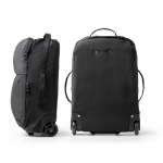 Trolley van gerecycled nylon met handige vakken en handgrepen kleur zwart detailweergave 3
