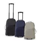 Trolley van gerecycled nylon met handige vakken en handgrepen kleur zwart detailweergave 6