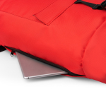 Eco polyester rugzak met uitbreidbaar hoofdvak voor 15'' kleur rood detailweergave 2
