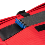 Eco polyester rugzak met uitbreidbaar hoofdvak voor 15'' kleur rood detailweergave 3