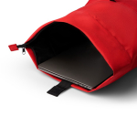 Eco polyester rugzak met uitbreidbaar hoofdvak voor 15'' kleur rood detailweergave 4