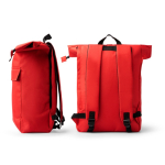 Eco polyester rugzak met uitbreidbaar hoofdvak voor 15'' kleur rood detailweergave 5