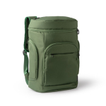Gewatteerde rugzak van gerecycled polyester met bovenopening 15'' kleur donkergroen eerste gebruiksweergave