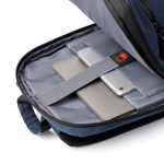 Uitbreidbare zakelijke rugzak voor 17”-laptop van 900D-nylon kleur marineblauw detailweergave 3