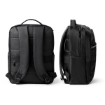 Laptoprugzak van gerecycled nylon met antidiefstalvak 16” kleur zwart detailweergave 5