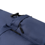 Rugzak van gerecycled polyester met klep en gespen 15” kleur marineblauw detailweergave 3