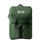 Rugzak van gerecycled polyester met klep en gespen 15” hoofdweergave